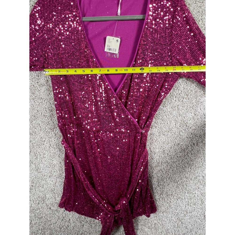 NEW Free People Christa Sequin Romper Size XS - Picture 2 of 10